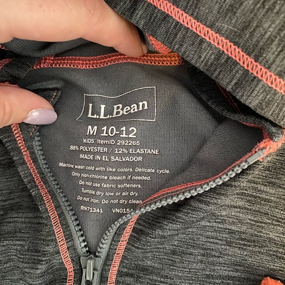 Girls LL Bean Zip Up Sweatshirt - Picture 4 of 4